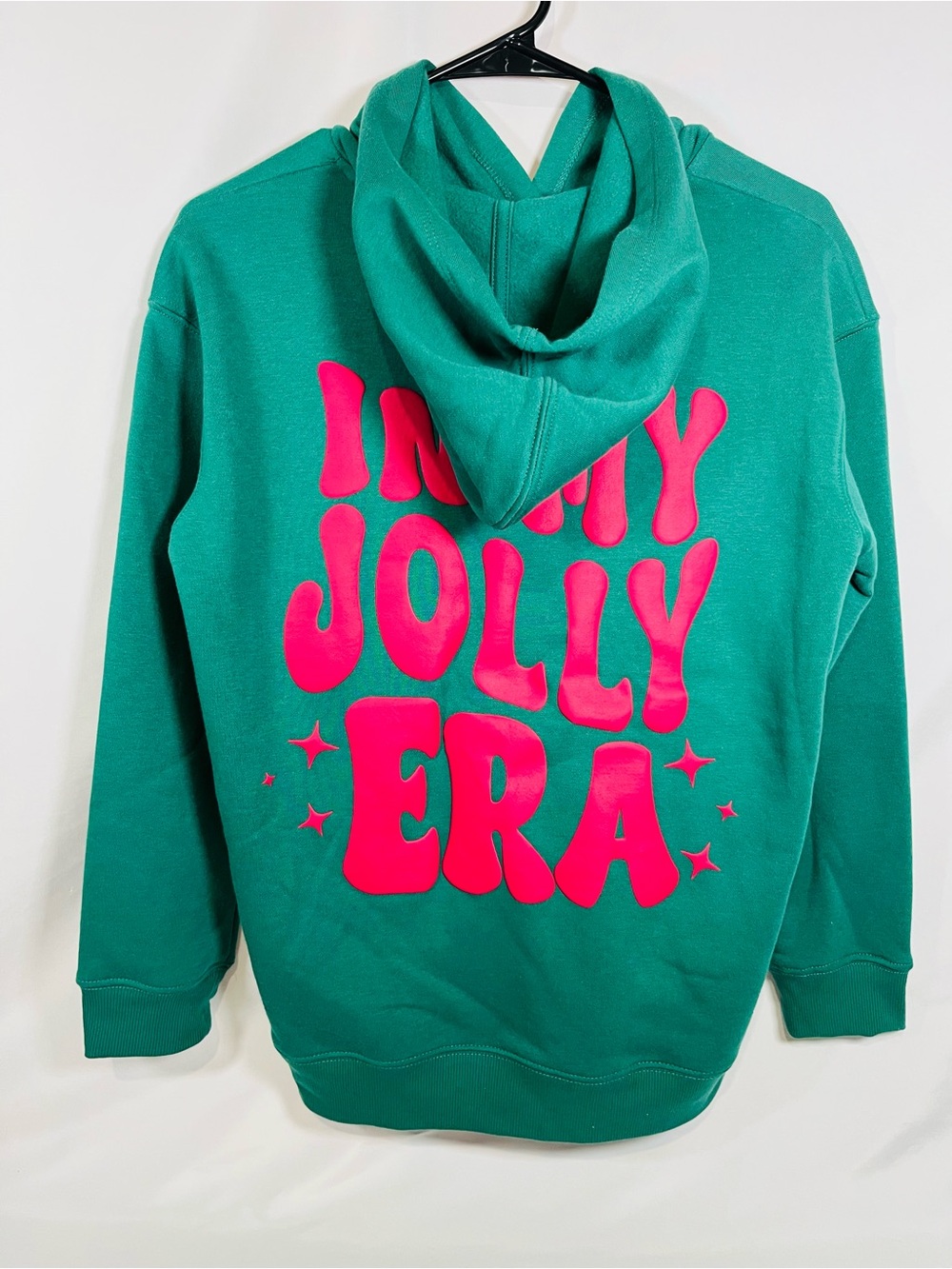 art class Teal Hoodie with Hot Pink 'In My Jolly Era' Graphic